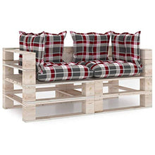 vidaXL Divano da Giardino Pallet 2 Posti con Cuscini in Legno di Pino