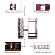 TOOARTS Portabottiglie Decorativo da Tavolo Robusto espositore in Materiale di Ferro e portaoggetti Decorazione per la casa Lettera Home