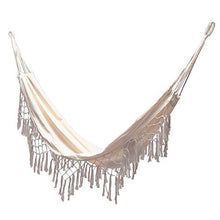 HAOXIU Amaca con nappa, stile boho, da balcone, per viaggi, campeggio, spiaggia, interni ed esterni