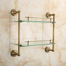 GAL Ragazza Scaffale da Bagno in Rame Antico Doppio di Lusso Leggero
