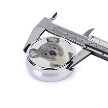 Baby Koala - Contenitore per pillole rotondo colorato a 3 scomparti, in metallo, per medicina e vitamina