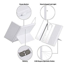 LILIS Specchio Trucco LED Trucco Specchi LED Desktop Tri-Fold Specchio di Bellezza Illuminato Luce Pieghevole Cosmetic Mirror for Powder Room E Bagno