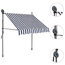 vidaXL Tenda da Sole Retrattile Manuale con LED 300 cm Crema