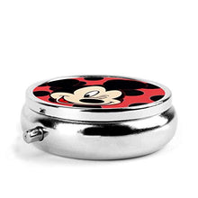 Carino Topolino rotondo portapillole portatile organizer per medicine con tre scomparti