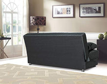 Divano letto Aram 3 posti con contenitore 190 x 83 cm (Grigio scuro)