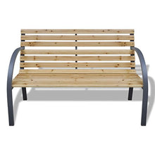 vidaXL Panchina da Giardino Ferro Legno con Braccioli Classica Panca Esterno