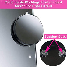 AJH Specchio cosmetico Illuminato 10X Controsoffitto ingranditore Specchio per Trucco cosmetico Specchio per Trucco da Viaggio Specchio per truc