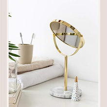 WUYANJUN Specchio cosmetico bifacciale con base in marmo, elegante e bello, specchio trasparente, adatto per bagno e camera da letto.
