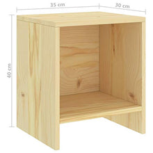 vidaXL Comodini 2pz Legno Chiaro 35x30x40 cm Pino Massello