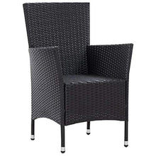 FAMIROSA Sedie da Giardino Set 2 pz Polyrattan Nero