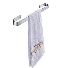 Portasciugamani da Senza Foratura,Anello Portasciugamani Autoadesivo,Portasciugamani a Forma di U,Portasciugamani Resistente,Adatto per Bagno, Cucina,Balcone,ecc,Argento(25 cm,Senza Colla)