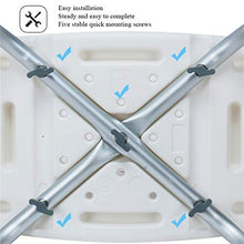 GLJMTY Sedia da Bagno Regolabile in Altezza Comfort Lavabile per Persone con Ridotta capacità Motoria 136 kg di Carico Elevato