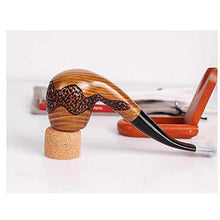 Set di pipe per tabacco, antivento con custodia per tabacco, supporto in legno e accessori per fumatori, A1,20cm