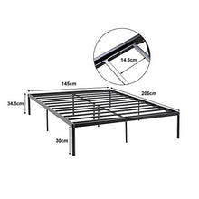 WGYDREAM Letto Base per Rete Solida in Metallo con Struttura del Letto Robusta Nera
