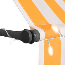 VidaXL - Tenda da sole retrattile con LED, 100 cm, colore: Bianco/Arancione