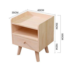 WALNUTA Comodino Camera da Letto Moderno Semplice in Legno massello, armadietto in Legno con Mini cassetti