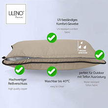 LILENO HOME - Cuscino per esterni, 50 x 30 cm, impermeabile, con sabbia (senza imbottitura), per esterni, impermeabile come cuscino da giardino o come cuscino decorativo, resistente alle intemperie