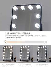 FYHpet Specchio per vanità Illuminato con 12 lampadine a LED dimmerabili e Design del Comando Touch, specchi Cosmetici di Trucco con luci