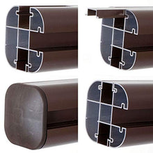 Montante pilastro per frangivento Modello Sarthe Alluminio Premium 186cm Marrone