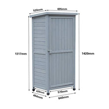 QILIN Armadietto Estern, con Staffa per Porta E Mensola, Cuscinetto Divisorio 15 kg, Poggiapiedi Regolabile, per Terrazza Giardino, 1445 × 675 × 165MM, Grigio E Verde