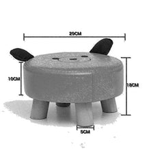 Mobili per la casa e Giardino Sgabello per Bambini/Pouf Imbottito con 4 Gambe in Legno Rotondo e Rivestimento in Lino sfoderabile Ottomani da Cucina (Colore : Gray)