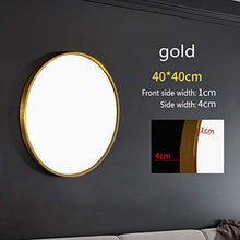 Bathroom mirror Specchio del Bagno Specchio da Parete Rotondo per Bagno- Lega di Alluminio incorniciata Grandi specchi di vanità Specchio da Barba Specchio ingranditore Specchio per Il Trucco 40cm