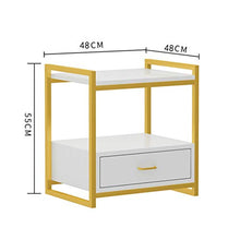 Comodino Legno Moderno Minimalista Bianco Camera da Letto con cassetti Mobile Contenitore Creativo FANJIANI