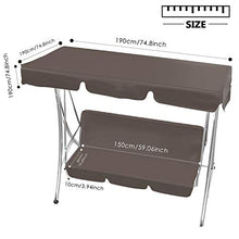 FAMKIT - Copertura per dondolo per sedia a baldacchino, impermeabile, per portico, cortile, piscina, Seaside (caffè)