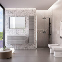 bonussi Mobile Bagno Sospeso 100 cm Lavabo Specchio e Pensile Mendel Grigio