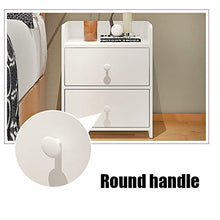 FEANG Semplice Comodino Comodino Comodino Comodino tavolino con 2 cassetti di archiviazione per Ufficio Camera da Letto, Bianco