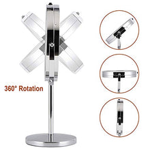 Specchio per Il Trucco, ingrandimento delle luci 10X 1X, Specchio per Trucco Illuminato Portatile 18 LED Specchio da Viaggio Luminoso a Rotazione Libera Specchio cosmetico