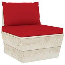 FAMIROSA Set Divani da Giardino su Pallet 6 pz con Cuscini Legno Abete-3534