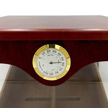 Accessori del sigaro Cigar Humidor - High-end in legno Cigar Humidor Cedar 3 Vassoi di visualizzazione foderato di dialogo ciga Desktop Gabinetto vetro temperato portasigari W igrometro mantenerlo fre