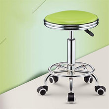 CSQ Sgabello da Bar con Ruote, Isola da Cucina Sgabello Alto Sedia Girevole Regolabile in Altezza Sedia da Ufficio Rotonda in Pelle PU per Ufficio(Color:E,Size:33 * 39-51CM)