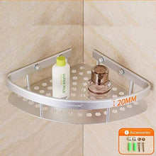 Yxsd Mensole da bagno Organizzatore in alluminio Vasca da bagno supporto triangolare angolare mensola doccia montato a parete (Dimensioni: 20 cm)