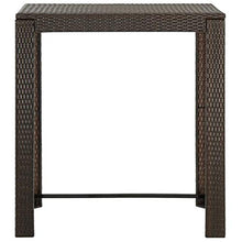 vidaXL Tavolo da Bar da Giardino Nero 100x60,5x110,5 cm Polyrattan