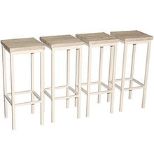 yelloo MOD. RICCIONE Set Tavolo Bar e 4 SGABELLI Beige 110x66xH110 Mobili Cucina