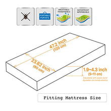 PEKITAS Coprimaterasso 60 x 120 cm imbottito impermeabile culla 100% cotone