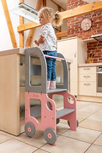 Torre d’apprendimento, scrivania e sgabello Montessori