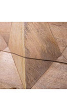 DenZZO - Cassettiera in legno naturale con 2 ante e 3 cassetti, colore: Agnes