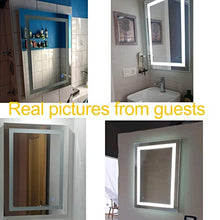 Turefans Specchio da Bagno con LED, 22W + Bianco Freddo + Interruttore tattile (60 * 80 cm)