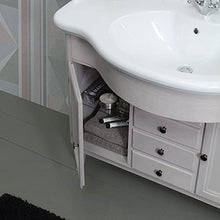 Kiamami Valentina MOBILE BAGNO SHABBY A TERRA NIZZA CON LAVABO E SPECCHIO