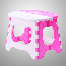 VORCOOL, sgabello pieghevole in plastica, portatile, per camera dei bambini, bagno, cucina, soggiorno, (rosa)