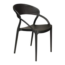 Totò Piccinni Sedie ETERNITY in Polipropilene Moderne Design Impilabili (Nero, 2 Pz)