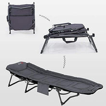 CCLLA Foldingner Single Bed, Home Office Nap Artifact Letto Portatile Semplice Letto da accompagnamento per Ospedale Lettino Prendisole Grigio Scuro