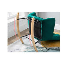 HQQ Terrazza Sedia a Dondolo Divano Velvet Soggiorno Camera da Letto Sdraio Sedia Lazy Divano, Verde Scuro, 75x55x82cm