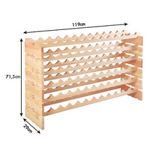 Goplus Cantinetta Portabottiglie in Legno con 6 Ripiani per 72 Bottiglie, Scaffale Porta Vino per Casa Bar,119x71,5x29 cm