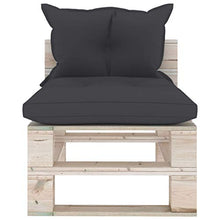 vidaXL Divano Centrale da Giardino Pallet con Cuscini in Legno di Pino