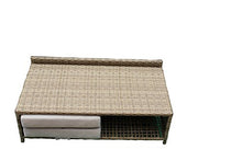 AVANTI TRENDSTORE - Divano in Rattan con Cuscino Samo, Colore: Marrone