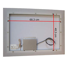 Lux Design specchio da bagno con dimmer, caldo e freddo bianco e interruttore touch 80 x 60 cm